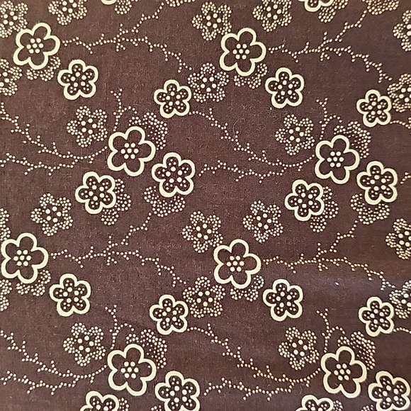 Athleta Brown And Tan Floral Print Long Sleeve V-Neck Tunic Top - Size Medium - Picture 8 of 9